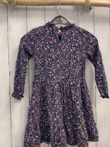  Kleid Gr. 110  blau Blumen