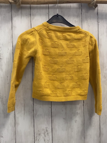  Strickjacke Gr. 110  gelb Äpfel