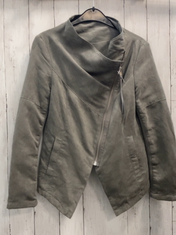 H&M Jacke Gr. 36  grau Veloursleder