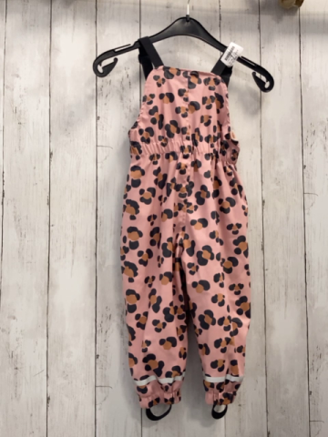 Zara  Regenhose  Gr. 92  rosa dunkelgrau hellbraun gummiert 