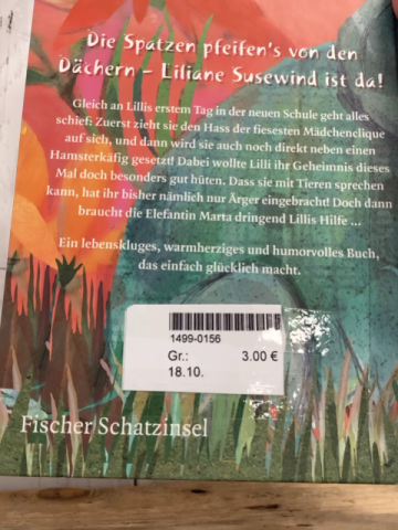   Buch Liliane Susewind Mit Elefanten spircht man nicht 
