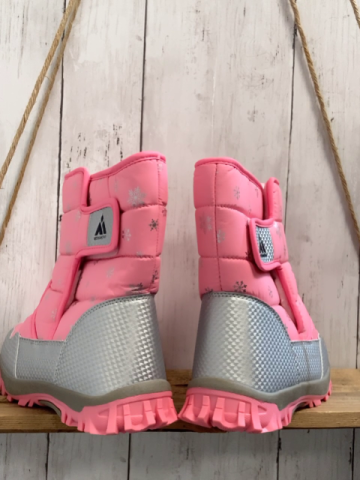 Mishansha  Stiefel  Gr. 35  rosa silber Kristalle  weißes Plüschfutter