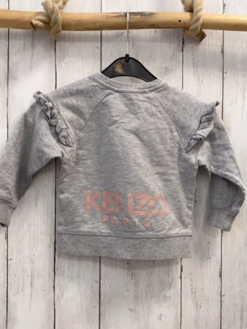 Kenzo  Pullover  Gr. 92  grau Rüschen 