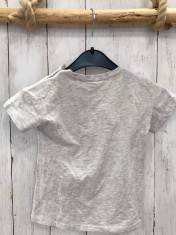 H&M neu T-Shirt Gr. 86  grau rote Schrift