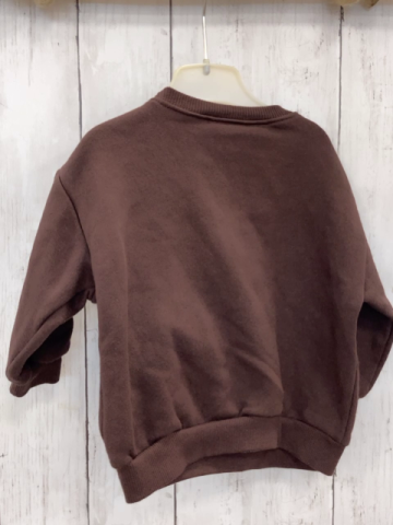 neu zara 2tlg Pullover Gr. 80  braun weiße Schrift + Plüschhund in Brusttasche NP 25,95€