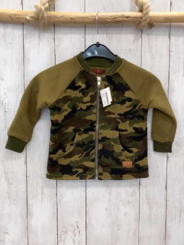  Sweatjacke Gr. 86  oliv camouflage