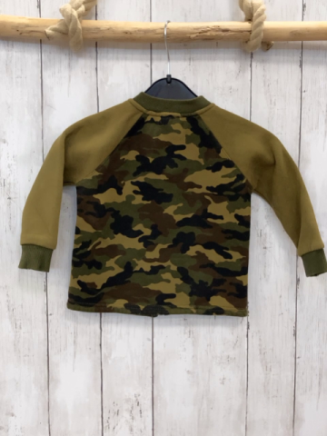  Sweatjacke Gr. 86  oliv camouflage