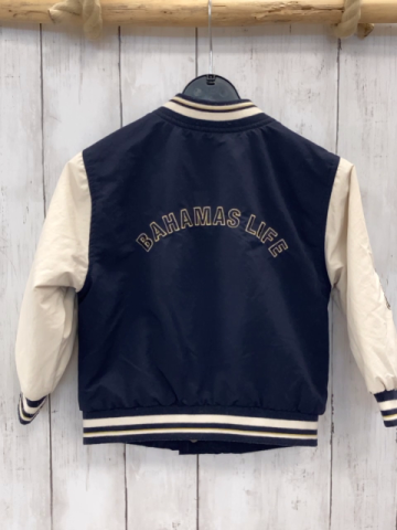 zara Jacke Gr. 92  blau weiße Ärmel Collegestil