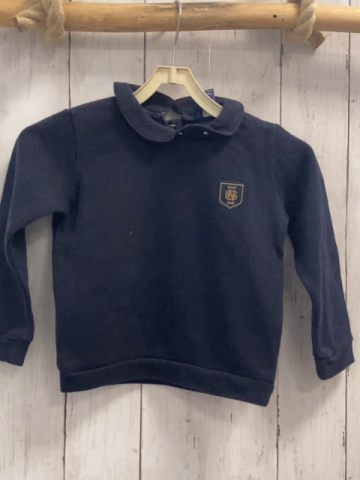 Gant  Pullover  Gr. 86  blau mit goldenen Glitzerpunkten Kragen 