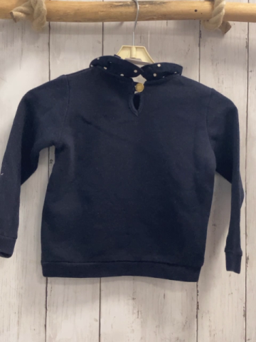 Gant  Pullover  Gr. 86  blau mit goldenen Glitzerpunkten Kragen 