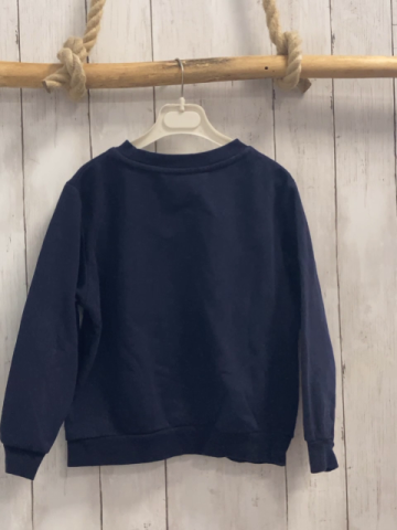 H&M  Pullover  Gr. 110  blau Sterne mit Mädchen pink Schrift 