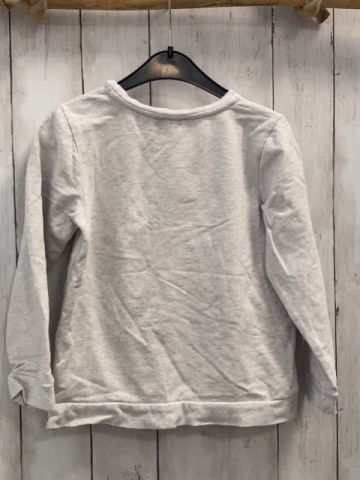 Steiff  Pullover  Gr. 116  hellgrau Plüschbärenkopf 