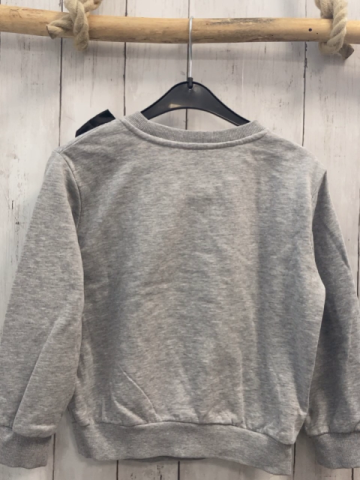 H&M  Pullover  Gr. 122/128  grau schwarze Schleife