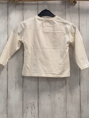 Zara  Langarmshirt  Gr. 98  beige orange flieder Herzballon Glitzerschrift 