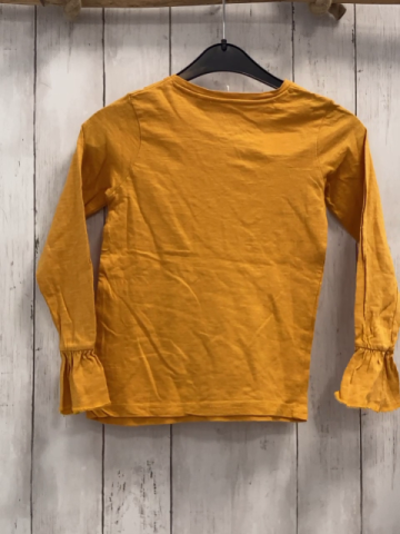 Lemon Beret  Langarmshirt  Gr. 110  mais Schrift mit Perlen 
