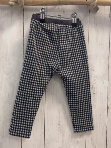 Zara  Leggings Gr. 92  schwarz hellgrau kariert grauer Bund 
