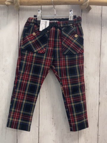 Zara  Jeggings  Gr. 92  schwarz grün rot weiß gelb blau kariert 