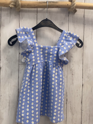Zara  Sommerbluse  Gr. 92  hellblau weiß gelbe Blumen 
