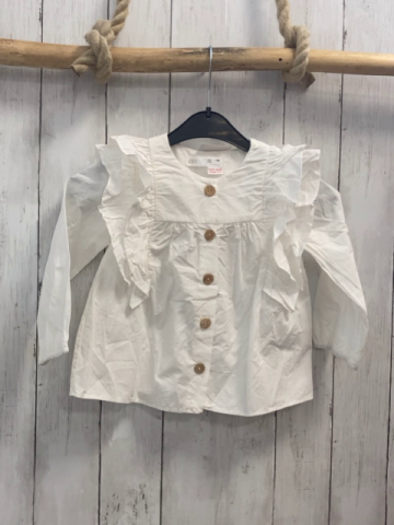 Zara  Bluse  Gr. 104  weiß Rüschen 