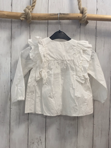 Zara  Bluse  Gr. 104  weiß Rüschen 