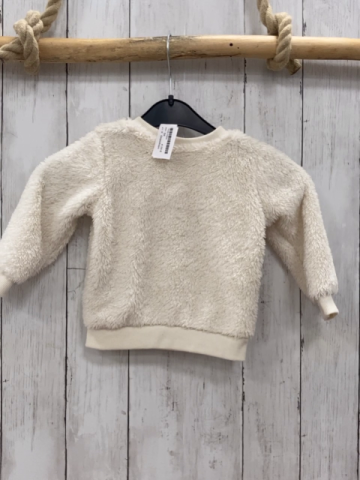 Dopodopo Pullover  Gr. 68  creme Plüsch Bärengesicht 