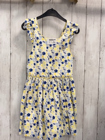 Sergent Major  Kleid  Gr. 116  weiß blau hellblau gelbe Blumen 