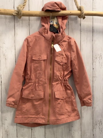 H&M  Jacke  Gr. 122  lachs Kapuze goldener Reißverschluss 
