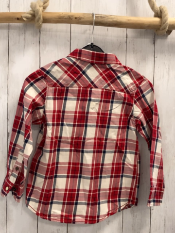 H&M  Hemd  Gr. 110  rot schwarz creme kariert 