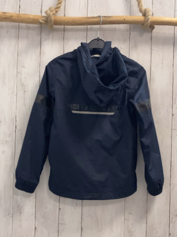 Helly Hansen  Regenjacke  Gr. 128  blau schwarzer Streifen + schwarze Schrift 