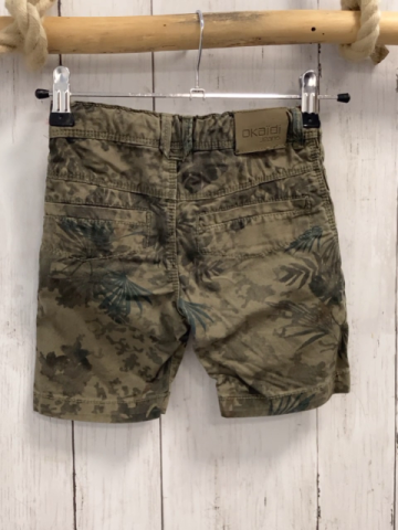 Okaidi  Shorts  Gr. 104  oliv grau petrol Blätter 