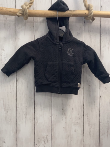 Noppies  Sweatjacke  Gr. 68  grau Struktur Kapuze hellgraue Schrift 