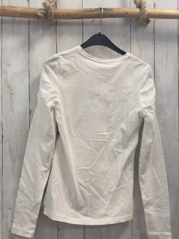 neu Garcia  Langarmshirt  Gr. 152/158  weiß grau hellblauer Druck 