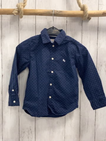 H&M  Hemd  Gr. 110  blau weiße Punkte