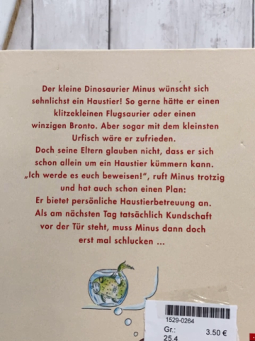   Buch Minus Drei wünscht sicht ein Haustier