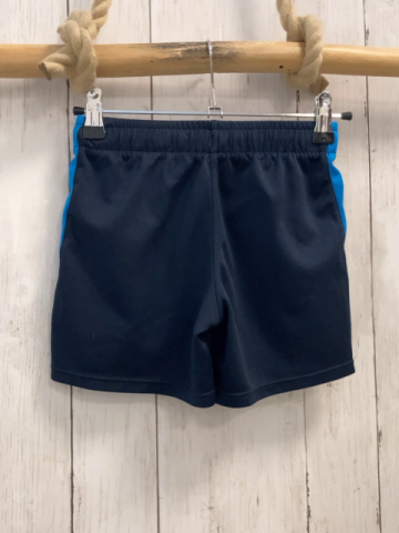   Sportshorts  Gr. 122  dunkelblau hellblauer Seitenstreifen