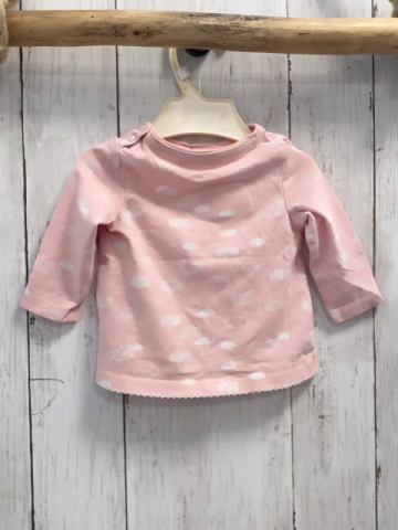 S´Oliver Langarmshirt Gr. 68  rosa Wolken silber Schrift