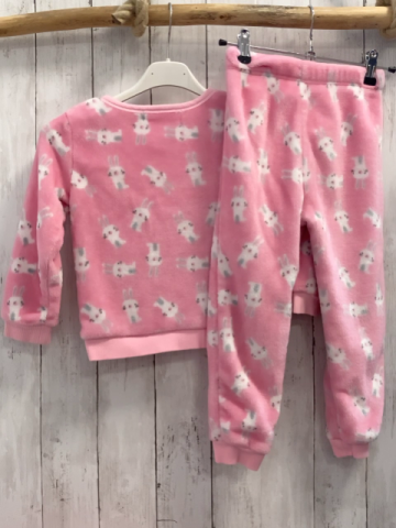 2tlg Minoti Pullover + Hose Gr. 104  rosa weiß graue Hasen