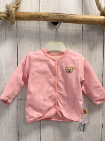 Steiff  Wende-Sweatjacke  Gr. 68 rosa Streifen / rosa 