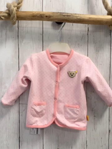 Steiff  Wende-Sweatjacke  Gr. 68 rosa Streifen / rosa 