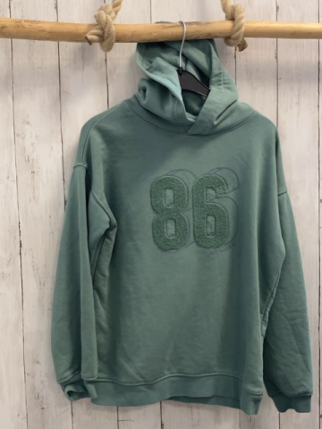 Mexx  Pullover  Gr. 146  mint Kapuze Plüsch Zahl 