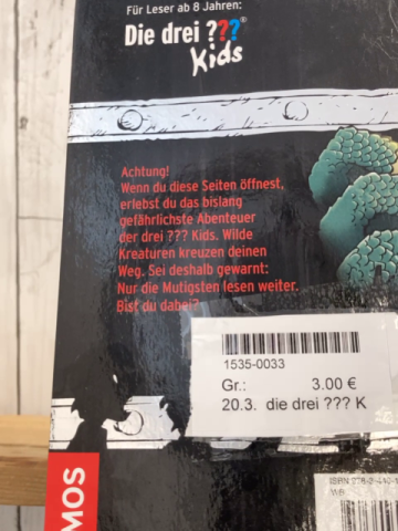 die drei ??? Kids Buch Das gefährlichste Buch der Welt