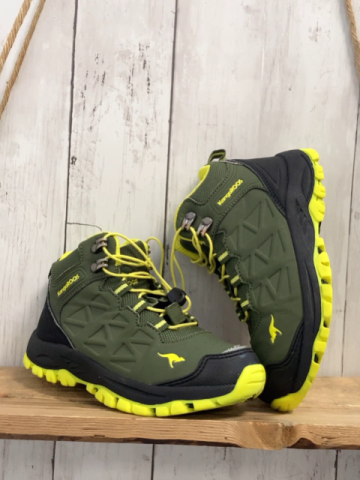 kangaroos Boots Gr. 30  oliv gelb 
