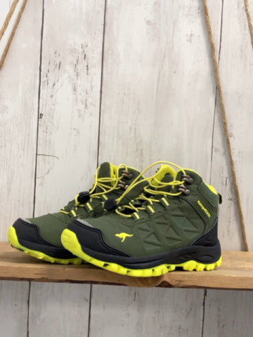 kangaroos Boots Gr. 30  oliv gelb 