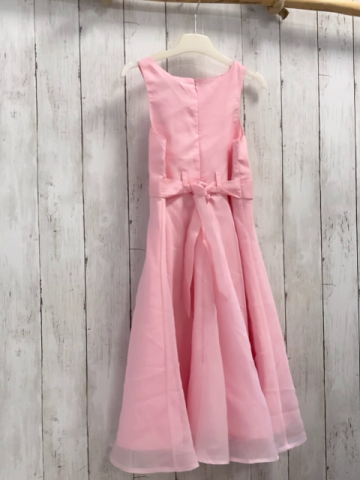   Kleid  Gr. 128  rosa Gürtel mit Rosette 