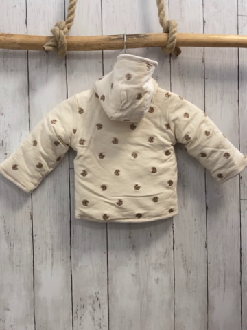 Feetje  Wende-Sweatjacke  Gr. 74  beige Käfer + beige mit Ziernähten 