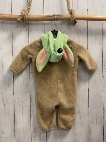 H&M  Plüschoverall Gr. 62  beige hellgrüne Kapuze Yoda Star Wars 