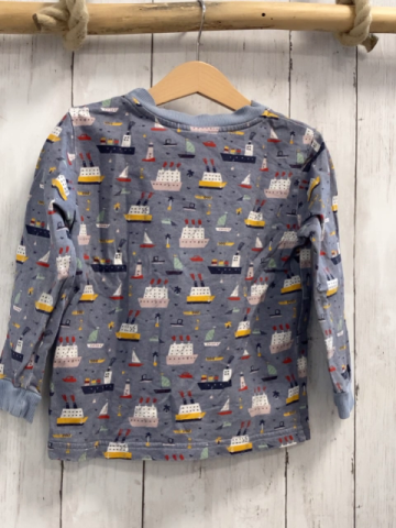Alana  Langarmshirt  Gr. 104  grau Schrift 