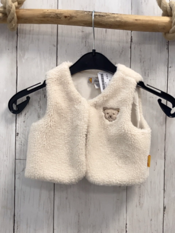 Steiff Weste Gr. 74  weiß Plüsch
