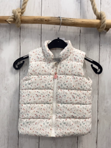  Weste Gr. 80  weiß Blumen