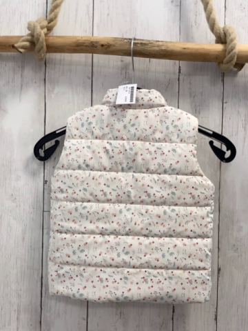  Weste Gr. 80  weiß Blumen